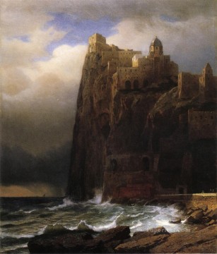 William Stanley Haseltine Painting - Acantilados costeros también conocido como paisaje de Ischia Luminismo William Stanley Haseltine